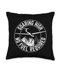 Glider Pilot Throw Pillow For Sailplane Lovers Aviation Enthusiast Cushion With Soaring Skies Design Perfect Gift For Flight Nerds