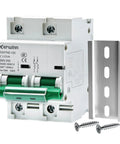 Non Polar DC Circuit Breaker 500V 2 Pole 125A DZ47NZ 125 2P DIN Rail Mount for Marine Power Systems and Solar PV Setups Arc Extinguishing