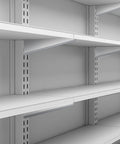 10 Pack Adjustable Shelf Brackets For Double Track Closet System Heavy Duty Wire Shelving White 7 Inches installed in storage