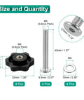 Must Have Six Star Knob Kit For Woodworking Jigs With M5 Threads Includes Four 32mm Head Knobs, Bolts, and Washers Dimensions