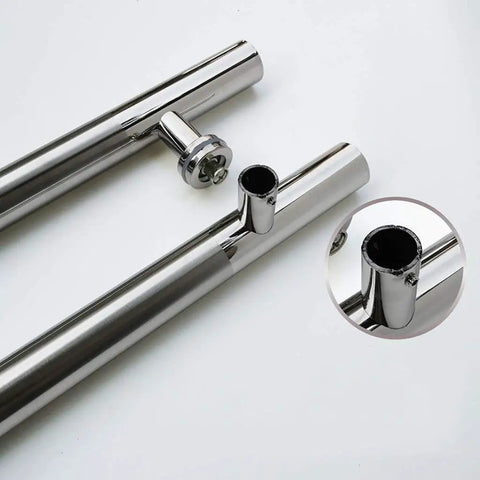 Heavy Duty Stainless Steel Gate Hardware Glass Door Handle For Indoor Outdoor Use brushed finish 800x600mm parts