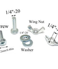 Ten Sets Screw Bolts With Wing Nuts And Washers One Quarter Twenty Hand Tighten Wing Nuts And One Quarter Twenty By One Inch Phillips