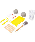 Complete Furniture Glow Up Paint Roller Kit With Mini Rollers And Sponge Brushes For Cabinet Refinishing High Density Foam Tools including mini rollers, tray, brushes, and mixing cups.