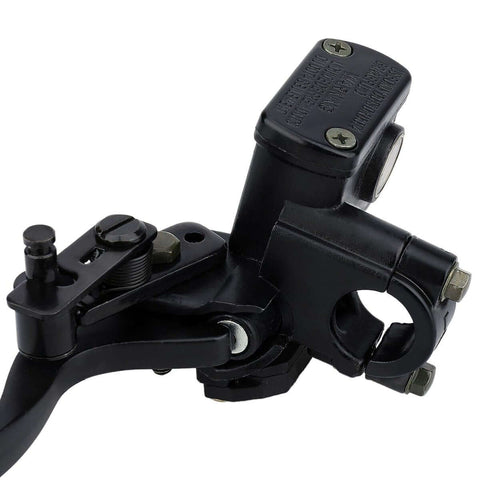 Seven Eighths Inch Left Hand Hydraulic Brake Lever Master Cylinder Fits Most 50cc To 250cc ATVs Quads Dirt Bikes Mopeds Scooters Replacement Part For Chinese Made Bikes