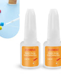 Clear Jewelry Glue For Elastic String With Built-In Brush, Quick-Dry Craft Adhesive For Rhinestones, Crystals, Beads