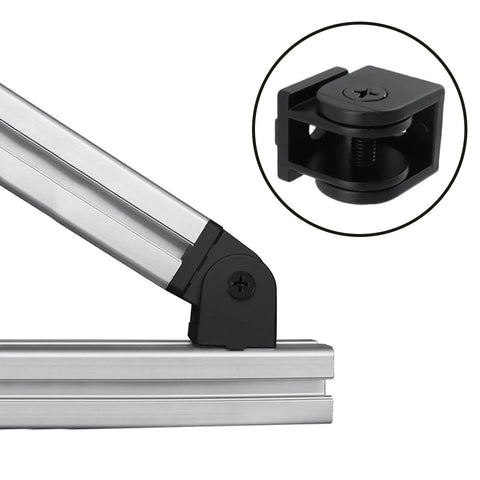 8 Pack Black Pivot Joint Hinge Connectors 180 Degree Adjustable For 2020 Series Aluminum Extrusion Profiles, Heavy Duty Zinc Alloy Construction, 30mm By 20mm By 20mm, Ideal For DIY Projects And Custom Builds on 2020 aluminum extrusion