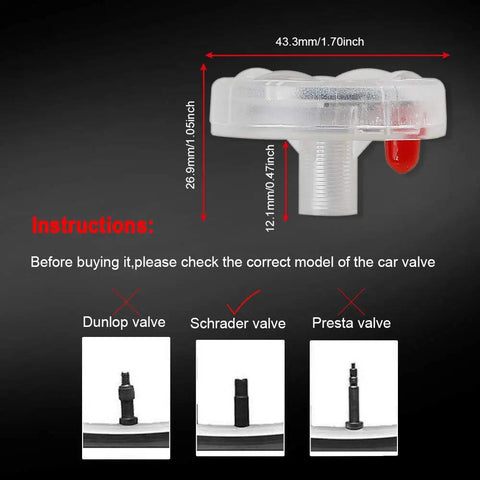 Image of tire valve compatibility for 4 Pack Colorful LED Wheel Lights With Motion Sensor For Cars Bicycles And Motorcycles