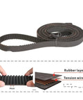 Heavy Duty 2GT Timing Belt Drive Kit Fits 66 To 170mm Diameter With Ultra-Smooth 6Mm Width, flat rubber design.