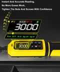 Quarter Inch Digital Torque Wrench With Color Screen And Five Units In Lbs Ft Lbs Nm KgF Cm Kg M For Bike Auto And DIY Projects Two Percent Accuracy