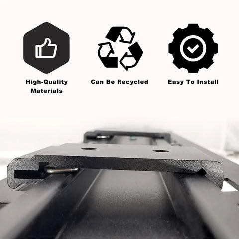 1.65 Inch Din Rail Mount Clip Snap In Universal Bracket For 35mm Din Rails Aluminum Alloy Relay Clip Heavy Duty Black Mounting Clip For Switches And Injectors 10 Pack shown with high-quality materials icon