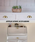 Retro Iron Cabinet Handle Set 10 Pieces 81x35mm Brushed Antique Bronze Drawer Pulls on white kitchen cabinet