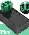 Cooling Fan Control CDI Box Replacement For Honda Foreman TRX400FW 2001-2004 And TRX450S 1998-2001, 6-pin connector close-up