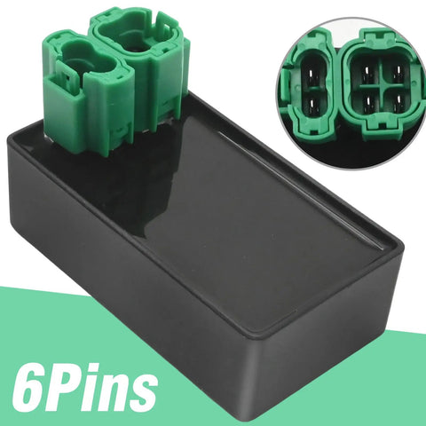 Cooling Fan Control CDI Box Replacement For Honda Foreman TRX400FW 2001-2004 And TRX450S 1998-2001, 6-pin connector close-up
