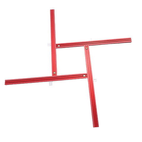 Heavy Duty Adjustable 800Mm Aluminum Router Guide Rail Bracket With Dual Scale Markings For Knocking Out Smooth Woodworking Arcs And Crisp Curved Trims No Sweat, red aluminum adjustable guide rails.
