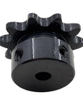 ANSI 35 Roller Chain Sprocket Type B with 6mm bore and 10 teeth, hardened ANSI 1045 steel antirust gear, no keyway with setscrews