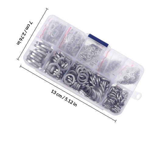 Stainless Steel Spring Lock Washer Kit M2 To M10 600 Piece Assortment For Heavy Duty Industrial Grade Machinery Mechanical Repair