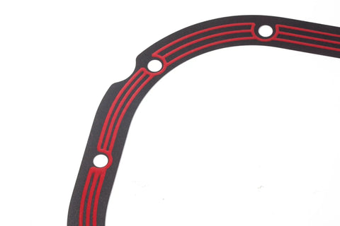 Heavy Duty Differential Cover Gasket Fits Ford 8.8 Inch Rear Axle with red elastomer beading detail.