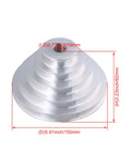 Aluminum 19mm Bore A-Type V-Shaped Pagoda Pulley with 5 Slots, 5-Step Design for V-Belt/Timing Belt, Diameter 54-150mm, Belt Width 12.7mm