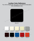 Color reference chart showing black and other colors for Decora Rocker 3 Way Quiet Switch For 15 Amp 120 To 277 VAC Residential Grade
