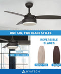42 Inch Modern Indoor Ceiling Fan With Dimmable Light Kit And Remote Control, Reversible Blades, ETL Listed For Living Room