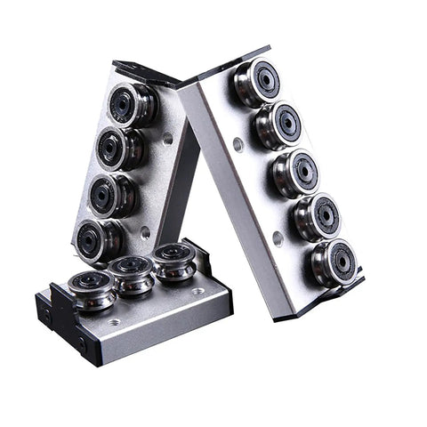Rock Solid Dual Axis Linear Guide Rail Kit Featuring Sgr10 Two PC 44 Inch sturdy ball bearing slider blocks arranged at angle.