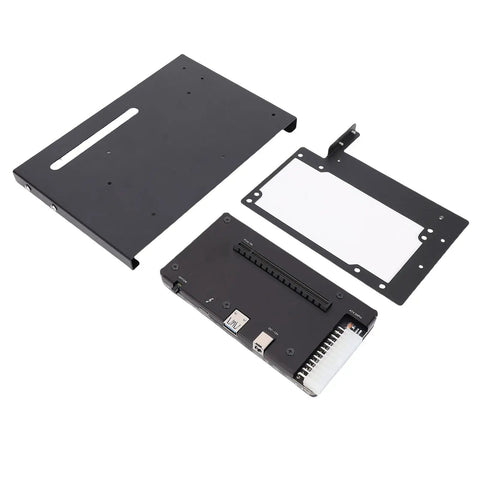 Level Up Your Portable Rig Game With This Rock Solid Egpu Box Delivering Real Pcie 16x Muscle Through Lightning Quick Usb4 Connections On A Heavy Duty Frame, black aluminum eGPU dock parts laid out.