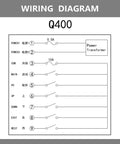 Wiring diagram for Q400 4 Button Industrial Wireless Remote Control For Hoist Crane With 100M Range And IP65 Weatherproof Rugged Design.