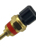 Coolant temperature sensor for automotive with brass body, red thread seal, and black rectangular connector