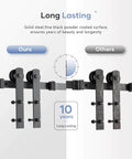 Comparison showing 6 Ft Double Door Sliding Barn Door Hardware Track Kit With Straight Pulley Built To Last Heavy Duty Steel Black