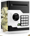 Electronic Piggy Bank For Kids With Password Protection And Automatic Money Scroll Save Box Large Capacity Safe ABS Plastic Fun Bank For Boys And Girls Great Gift showing keypad and money slot.