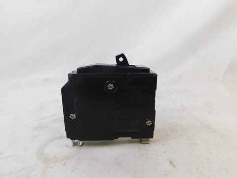 Side view of QO115 1 Pole 15 Amp Circuit Breaker For 120/240 Volt Panels DIY Friendly Reliable Home Electrical Safety Device.