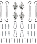 Beefy Heavy Duty Anti Rust Shade Sail Hardware Kit For Rectangle Or Square Sun Sails, 44 Pcs, 316 Marine Grade Stainless Steel