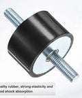 Beefy 4 Pack D40mm X H25mm Rubber Mounts Vibration Isolators With M8 X 23mm Double Studs Cylindrical Shock Absorbers For Air Compressors Cars Boats Pumps Motors Gym Gear Home Garage black rubber mount with threaded studs
