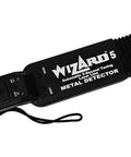 Wizard 5 metal detector, black handheld device with laser line feature and on/off switch