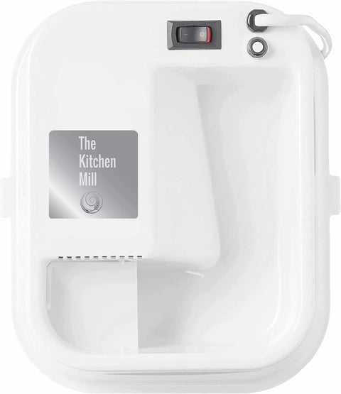 Top view of electric grain mill for home use high speed wheat corn grain grinder flour mill with see through milling pan