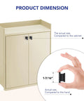 Matte Black Cabinet Knobs Set 10 Pack Durable Zinc Alloy Single Hole Cabinet Handles shown in scale with hand and cabinet