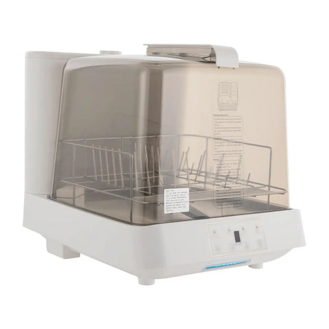 Portable Countertop Dishwasher With Built In 1.59 Gallon Water Tank Three Cleaning Settings And Air Dry Function, compact design with transparent cover.