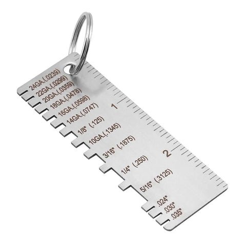 Metal Gauge Thickness Tool For Sheet Metal And Welding Projects 24GA To 0.035 Inch Thickness Gauge With Clear Readouts