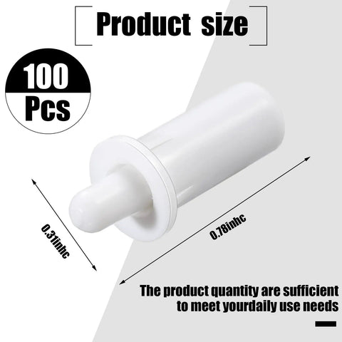 100 Pack Spring Loaded Shutter Repair Pins For Plantation Shutters Replacement Window Tools, white plastic pin dimensions