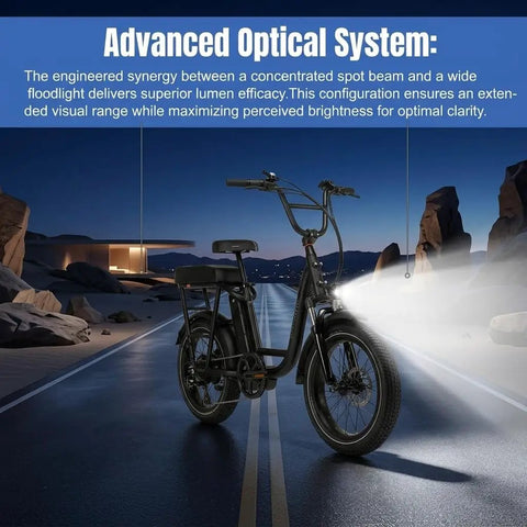 Super Bright 20W 6500K LED Headlight For Electric Bikes And ATVs Waterproof Front Light With Universal 3 Pin Connector Ready For 12V To 60V Rides And Motorcycles