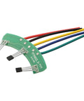 Badass 41F Hall Effect Sensor Board For 1000W To 2000W Brushless Motors On Electric Trikes smooth signal control, green PCB with multicolored wires.