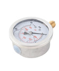Pro Grade 0-400 Bar 0-5800 PSI Dial Hydraulic Pressure Gauge with G1 Quarter Thread and 63mm Dual Scale Dial in metal casing.