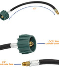 12-inch pigtail for Two Stage Auto Changeover Propane Regulator With Dual Tank Pigtails For RVs, Vans, And Trailers