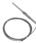 PT100 Temperature Sensor Probe In Stainless Steel, Industrial Thermocouple For Temperature Control And Monitoring, 58 To 752 Fahrenheit Range, Plug-And-Play Install And Durable For Equipment Testing, coiled cable view
