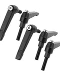 Tight Fit Adjustable Clamping Handle Packing A Badass Three Inch Metal Lever And Snappy M5 By Twenty Millimeter Screw Thread Matte Black Construction Pack Of Five for secure locking in woodworking.