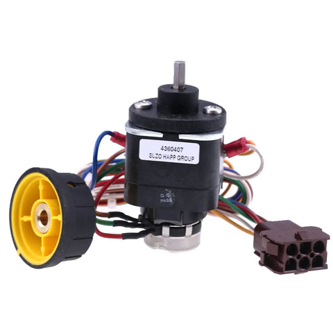 Rotary Potentiometer Speed Switch And Control Knob Replacement For JLG Boom Lift Rig 4360407 2560136 with wiring and crank.