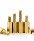 Brass M3 Hex Standoff Spacer Kit For Electronics DIY 30 Piece Dual Threaded Nut Bolt Set For PC Builds Circuit Boards And Enclosures Easy Mount Tight Fit High Quality Hardware, brass hex spacers