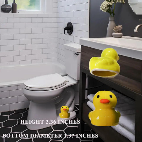 Sweet Ceramic Duck Toilet Bolt Covers For A Fresh Bath Swap Dope Screw Caps With Easy Install And Zero Fuss Upgrades Your Sanitary Hardware Today in yellow, 2.36 inches tall.