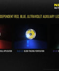 1000 Lumen USB Rechargeable LED Flashlight With White Red Blue And UV Lights, CREE XP-L HI V3 LED, 365nm Ultraviolet uses