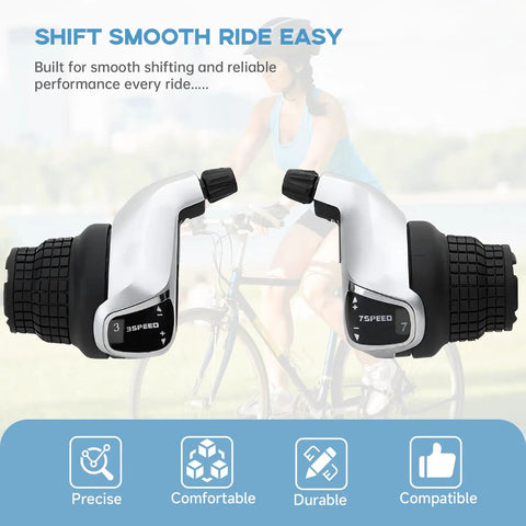 21 Speed Bike Shifter Set Left 3 Speed Grip Shifter Right 7 Speed Shifter For Mountain City Commuter Youth And Kids Bikes